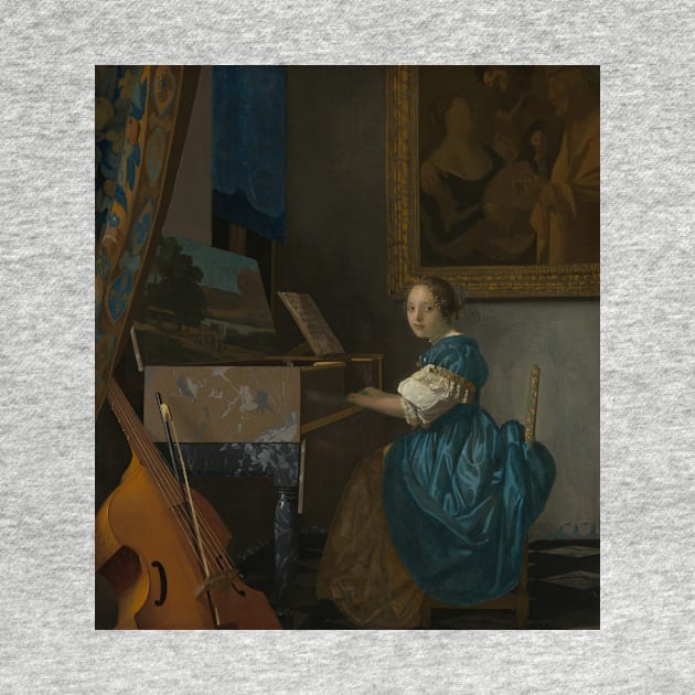 Lady Seated at a Virginal by Jan Vermeer by Classic Art Stall